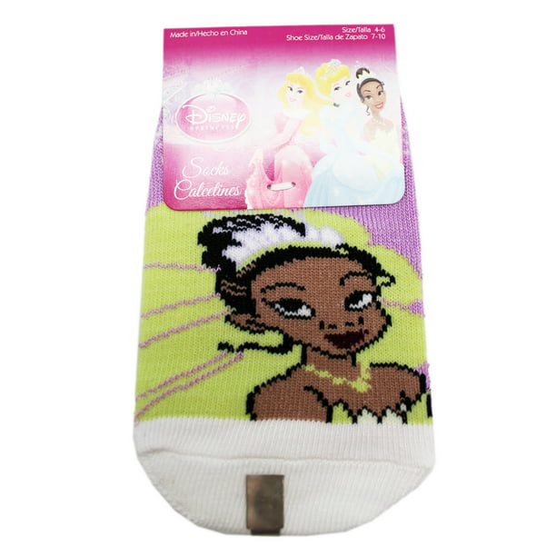 Size 4-6 Disneys The Princess and the Frog Light Solid Violet Small Kid Socks 
